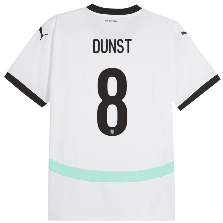 Men Football Austria Barbara Dunst #8 White Away Jersey 24-26 T-Shirt Nz