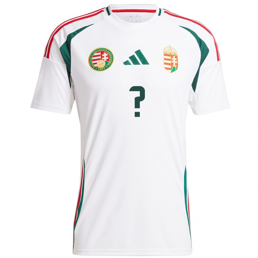 Men Football Hungary Your Name #0 White Away Jersey 24-26 T-Shirt Nz