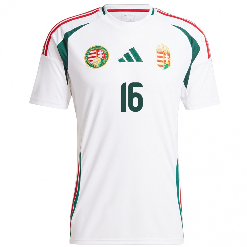 Men Football Hungary Diána Csányi #16 White Away Jersey 24-26 T-Shirt Nz