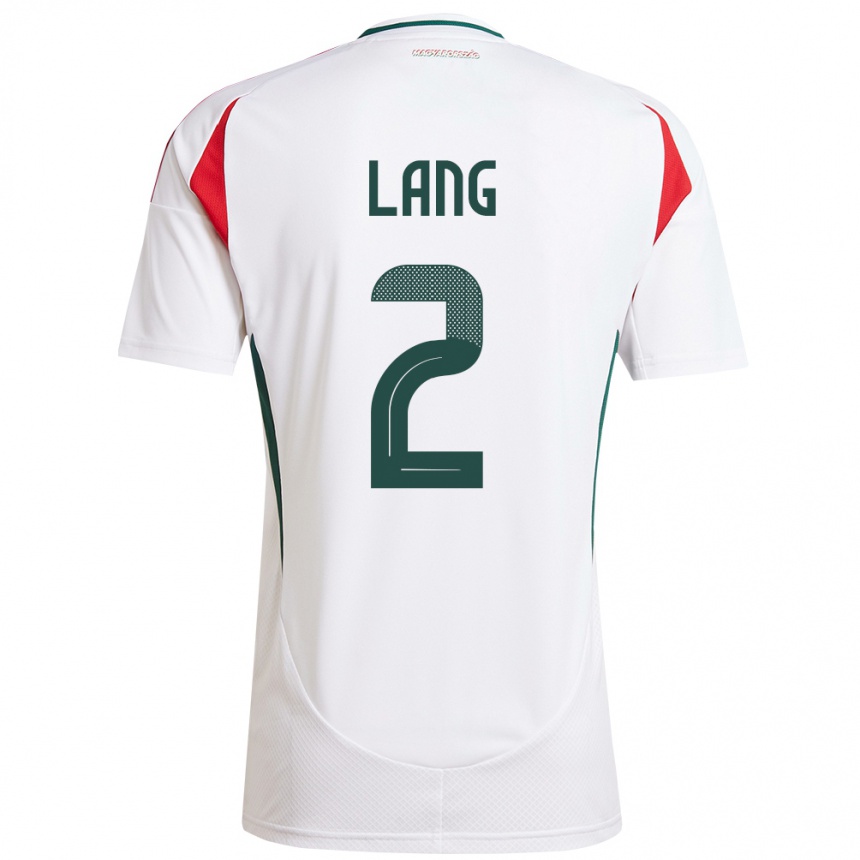 Men Football Hungary Ádám Lang #2 White Away Jersey 24-26 T-Shirt Nz