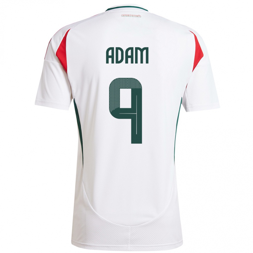 Men Football Hungary Martin Ádám #9 White Away Jersey 24-26 T-Shirt Nz