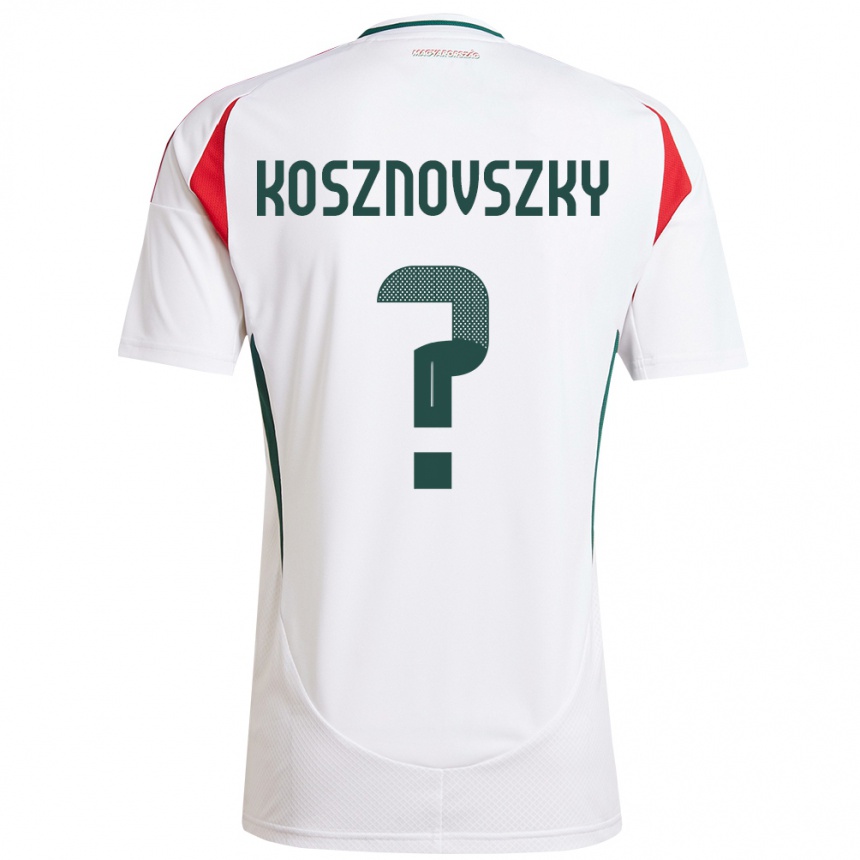 Men Football Hungary Márk Kosznovszky #0 White Away Jersey 24-26 T-Shirt Nz