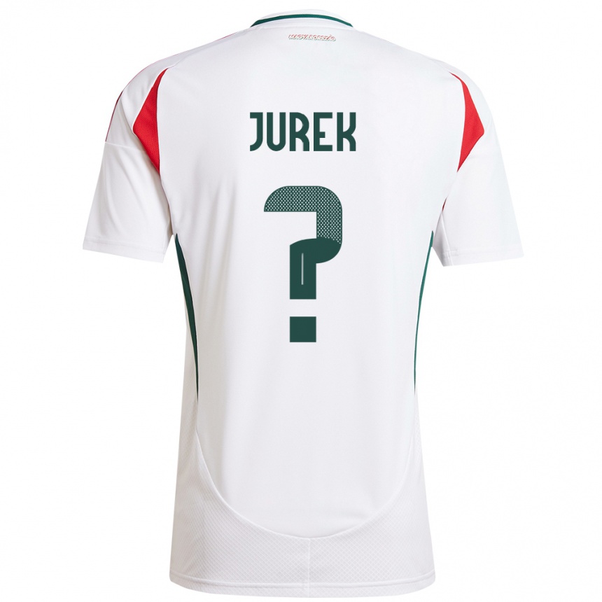 Men Football Hungary Gábor Jurek #0 White Away Jersey 24-26 T-Shirt Nz