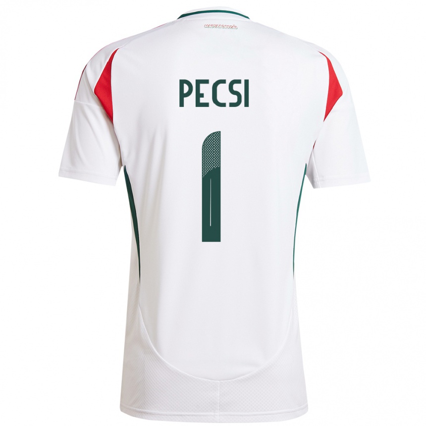 Men Football Hungary Ármin Pécsi #1 White Away Jersey 24-26 T-Shirt Nz