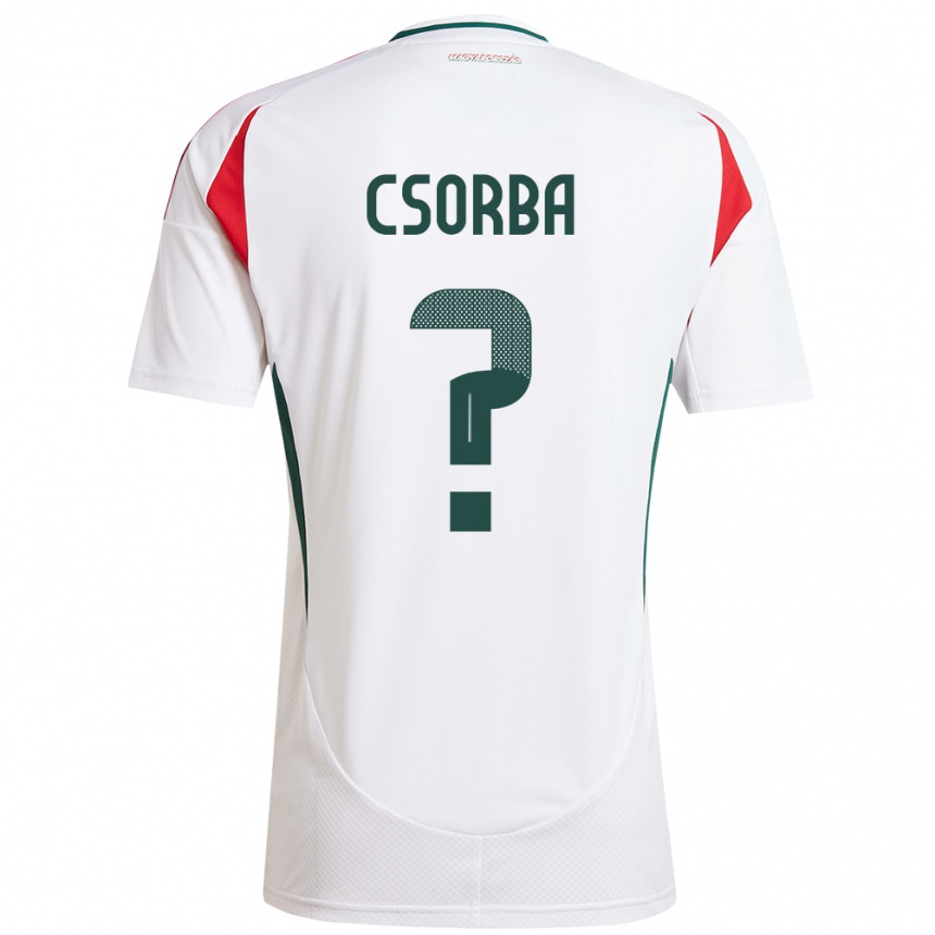 Men Football Hungary Noel Csorba #0 White Away Jersey 24-26 T-Shirt Nz