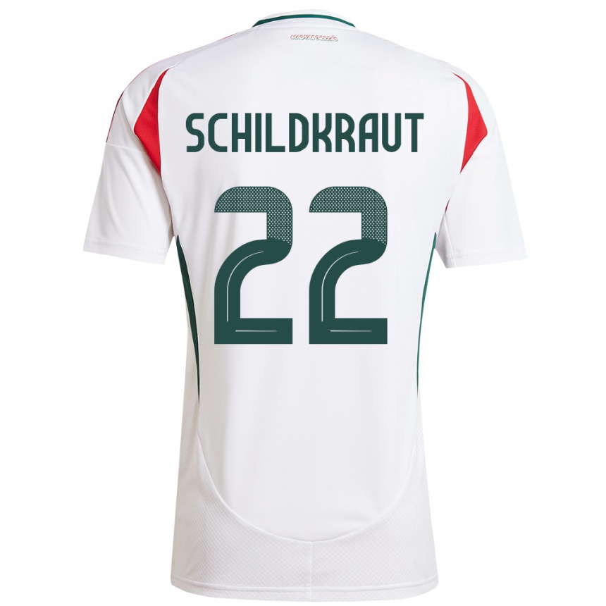 Men Football Hungary Fruzsina Schildkraut #22 White Away Jersey 24-26 T-Shirt Nz