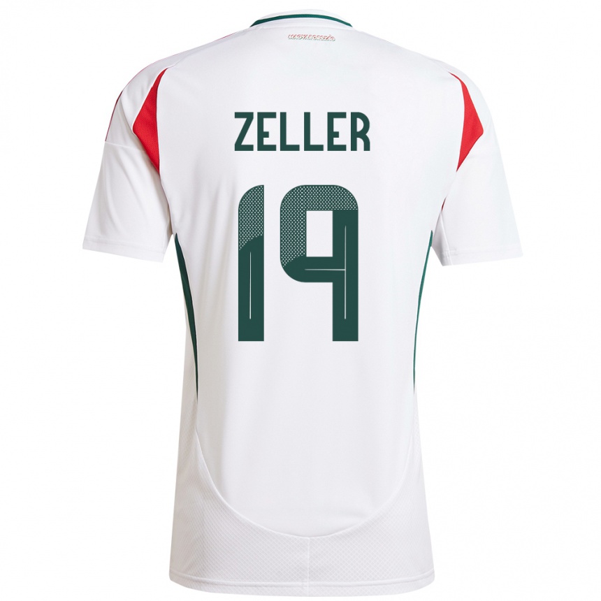 Men Football Hungary Dóra Zeller #19 White Away Jersey 24-26 T-Shirt Nz