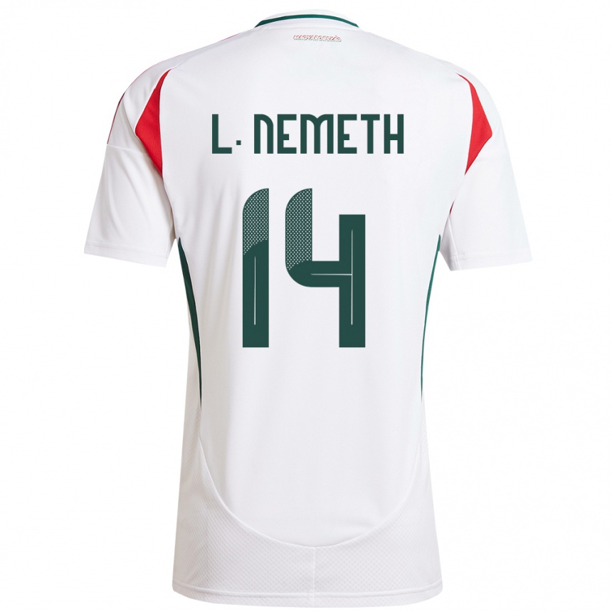 Men Football Hungary Loretta Németh #14 White Away Jersey 24-26 T-Shirt Nz