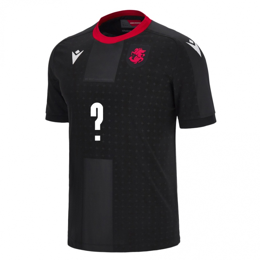 Men Football Georgia Saba Geguchadze #0 Black Away Jersey 24-26 T-Shirt Nz