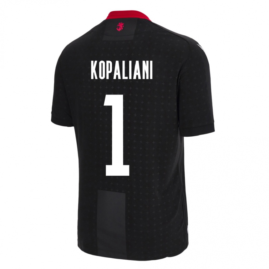 Men Football Georgia Soso Kopaliani #1 Black Away Jersey 24-26 T-Shirt Nz