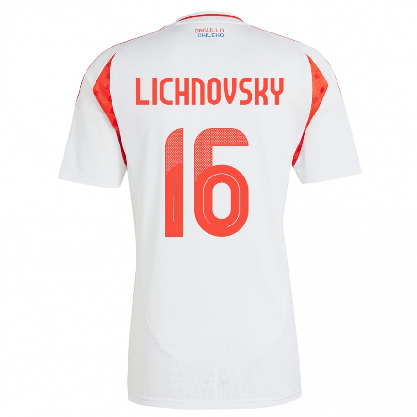 Men Football Chile Igor Lichnovsky #16 White Away Jersey 24-26 T-Shirt Nz