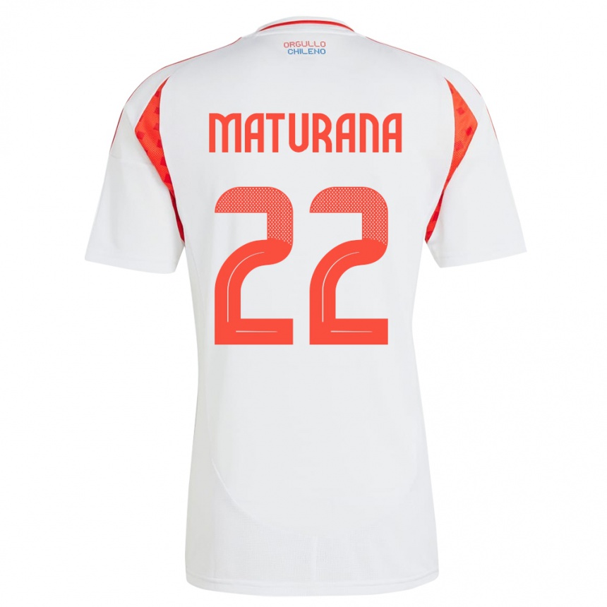 Men Football Chile Martín Maturana #22 White Away Jersey 24-26 T-Shirt Nz