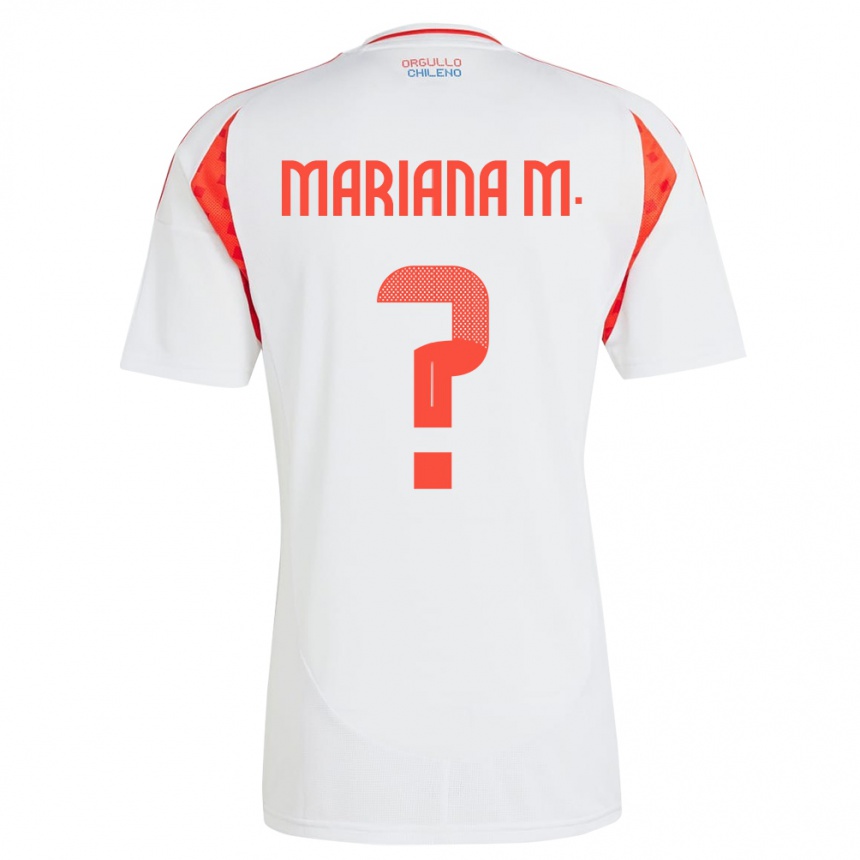 Men Football Chile Mariana Morales #0 White Away Jersey 24-26 T-Shirt Nz