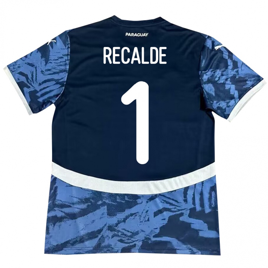 Men Football Paraguay Cristina Recalde #1 Blue Away Jersey 24-26 T-Shirt Nz