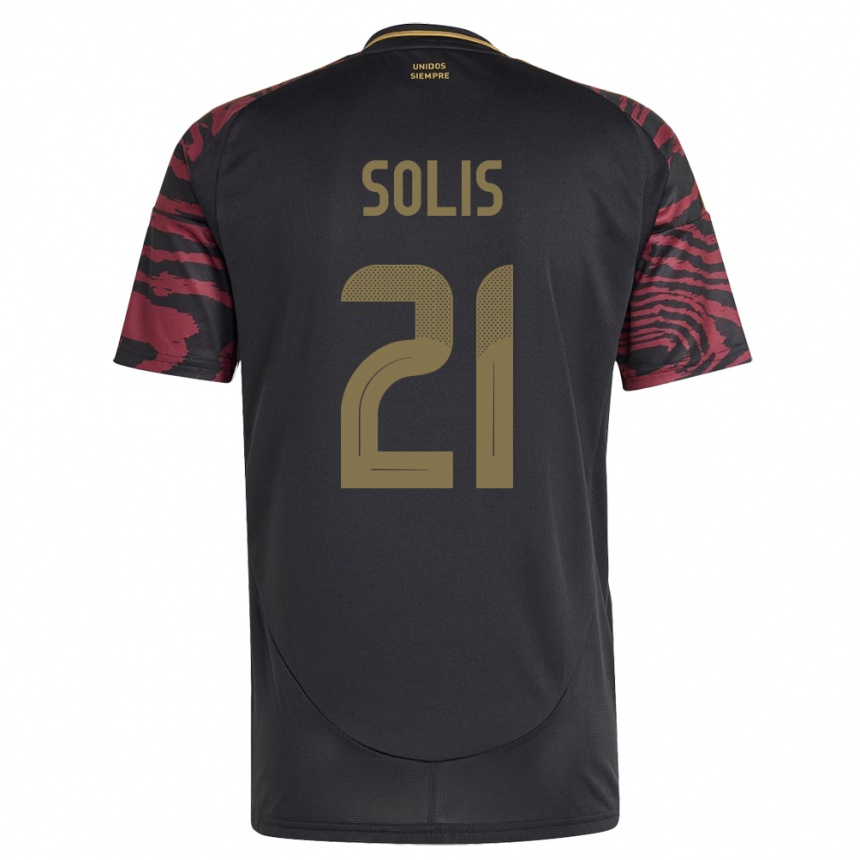 Men Football Peru Renato Solís #21 Black Away Jersey 24-26 T-Shirt Nz