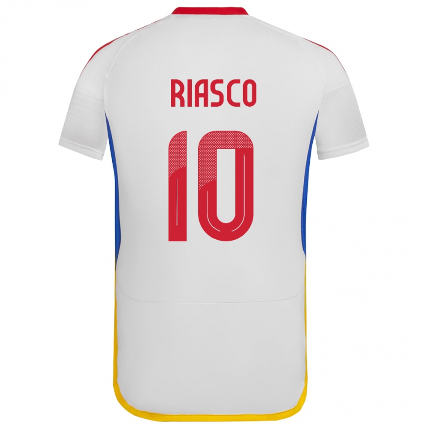 Men Football Venezuela José Riasco #10 White Away Jersey 24-26 T-Shirt Nz