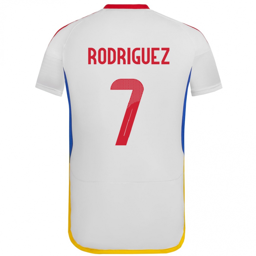 Men Football Venezuela Daniuska Rodriguez #7 White Away Jersey 24-26 T-Shirt Nz