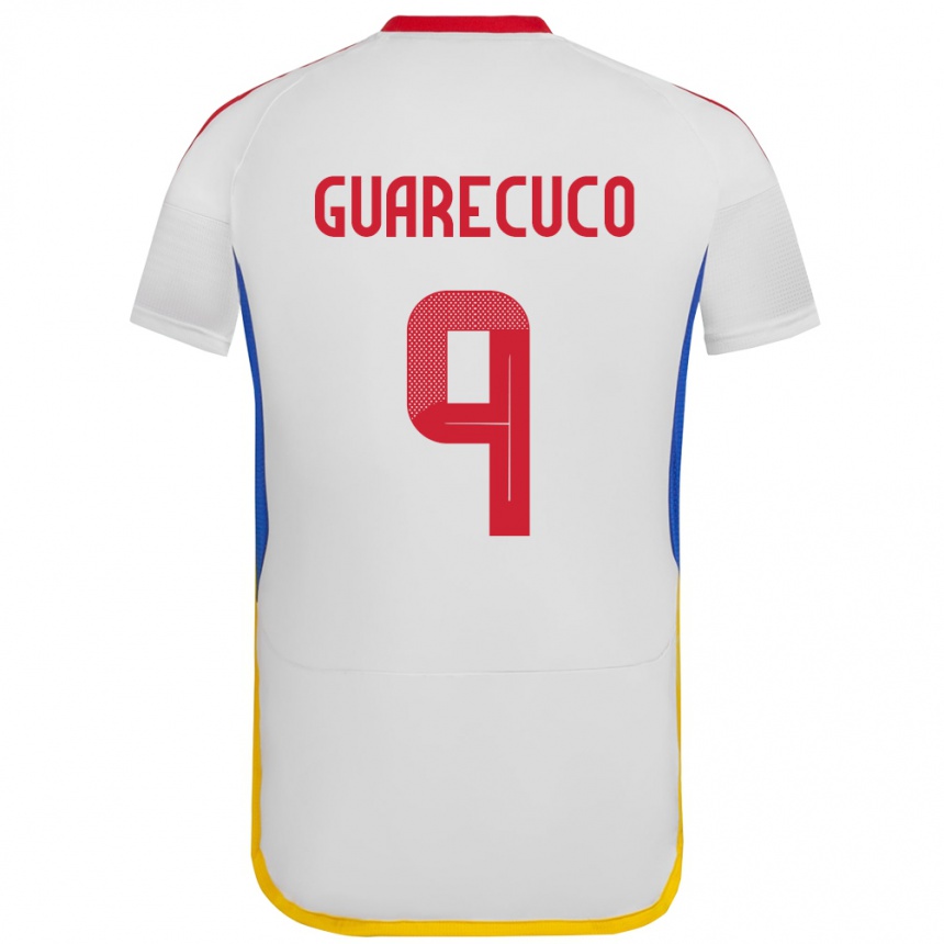 Men Football Venezuela Joemar Guarecuco #9 White Away Jersey 24-26 T-Shirt Nz