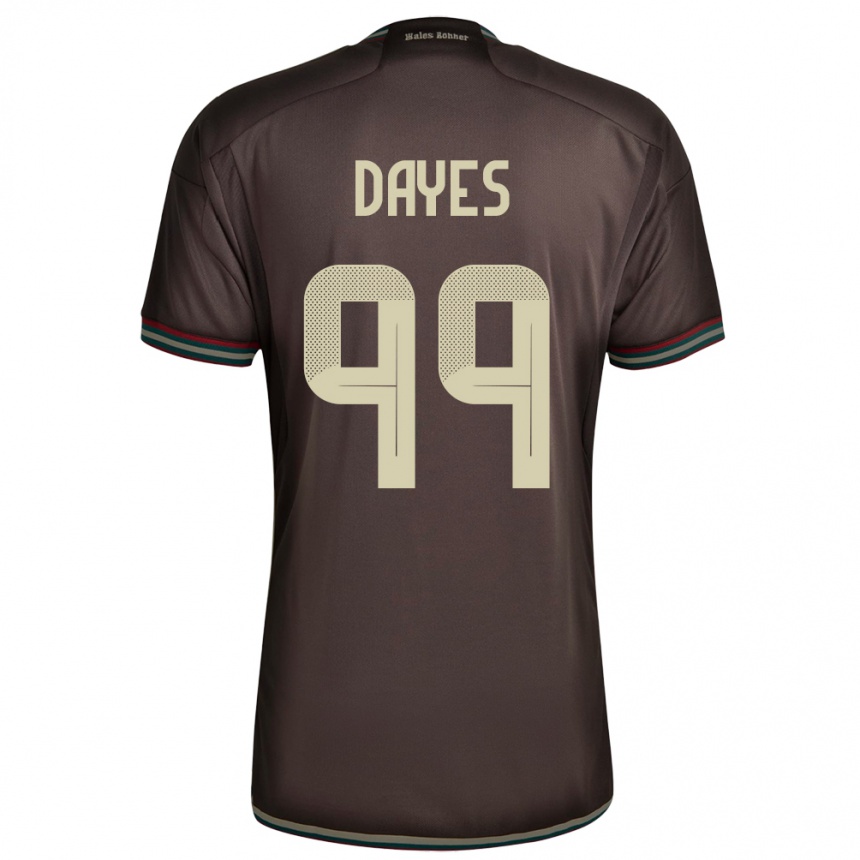 Men Football Jamaica Malikae Dayes #99 Night Brown Away Jersey 24-26 T-Shirt Nz