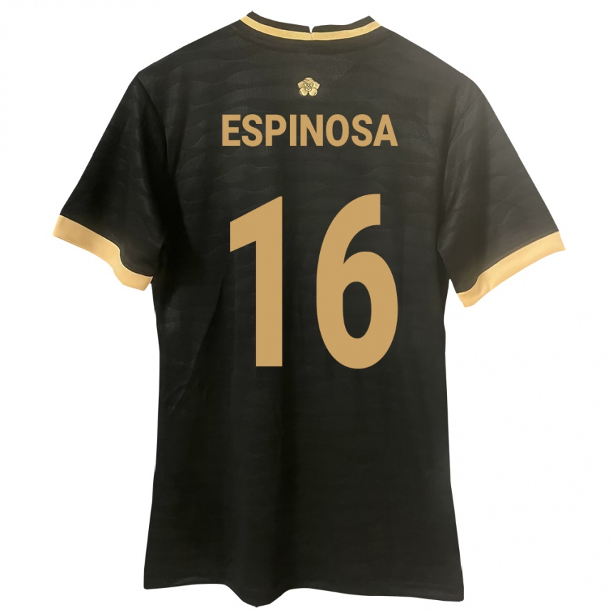 Men Football Panama Rebeca Espinosa #16 Black Away Jersey 24-26 T-Shirt Nz