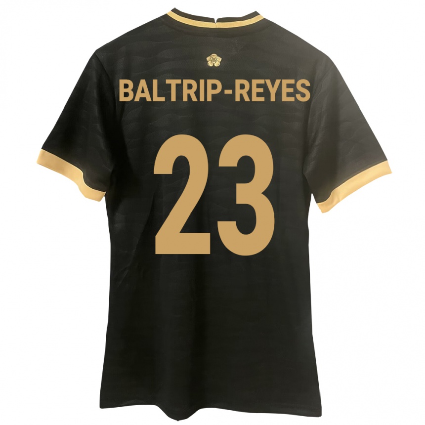 Men Football Panama Carina Baltrip-Reyes #23 Black Away Jersey 24-26 T-Shirt Nz