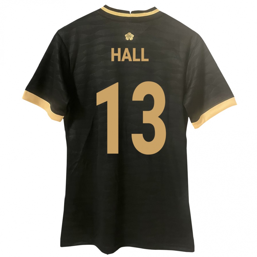 Men Football Panama Gianna Hall #13 Black Away Jersey 24-26 T-Shirt Nz