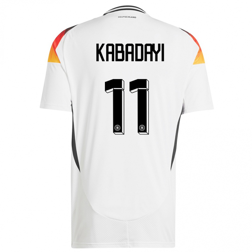 Women Football Germany Yusuf Kabadayi #11 White Home Jersey 24-26 T-Shirt Nz