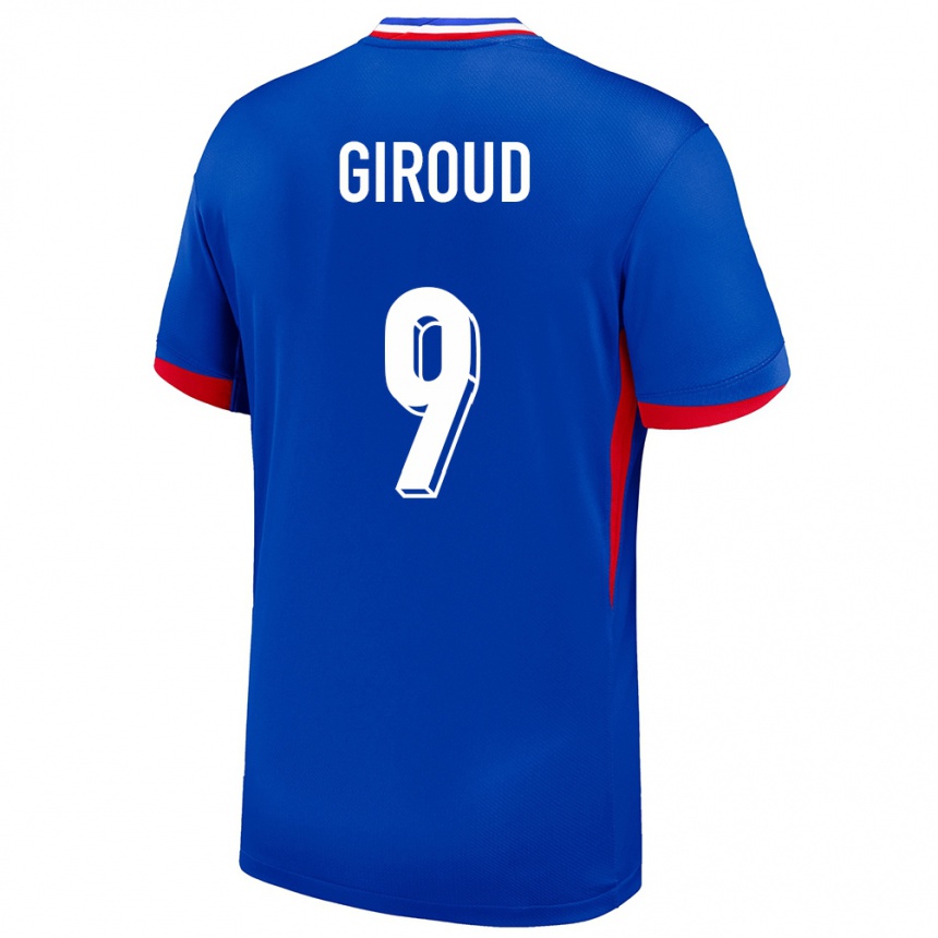 Women Football France Olivier Giroud #9 Blue Home Jersey 24-26 T-Shirt Nz