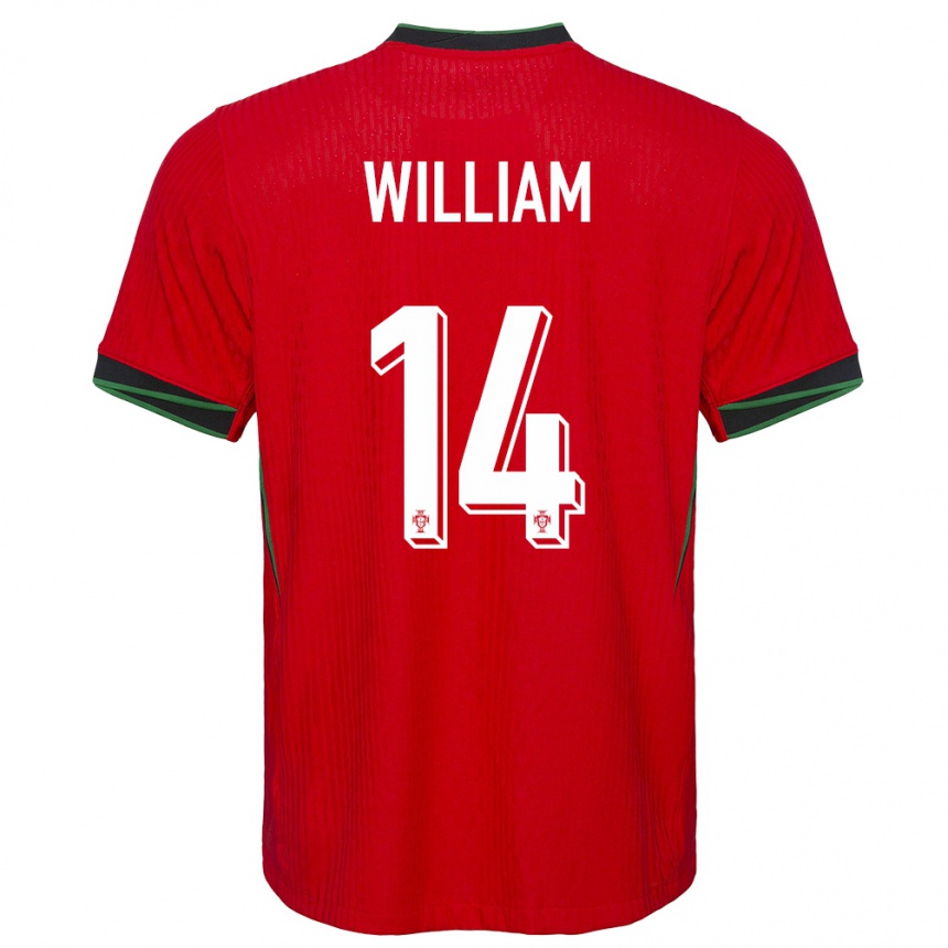 Women Football Portugal William Carvalho #14 Red Home Jersey 24-26 T-Shirt Nz