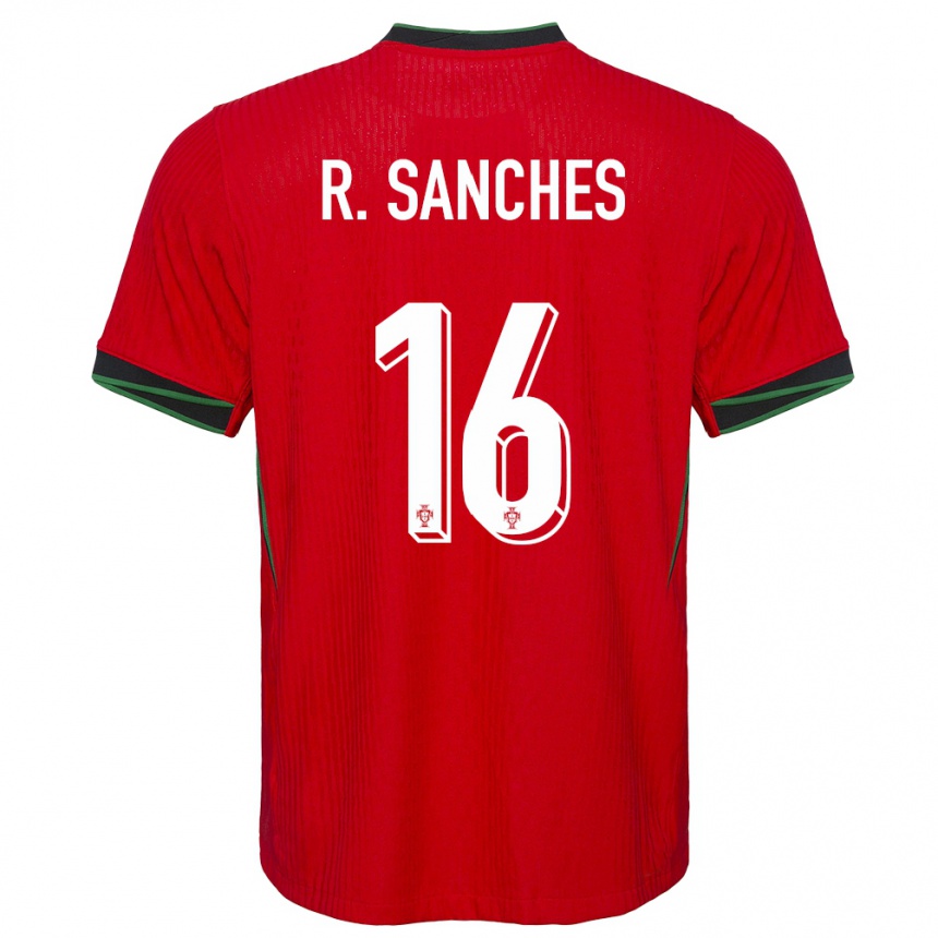 Women Football Portugal Renato Sanches #16 Red Home Jersey 24-26 T-Shirt Nz