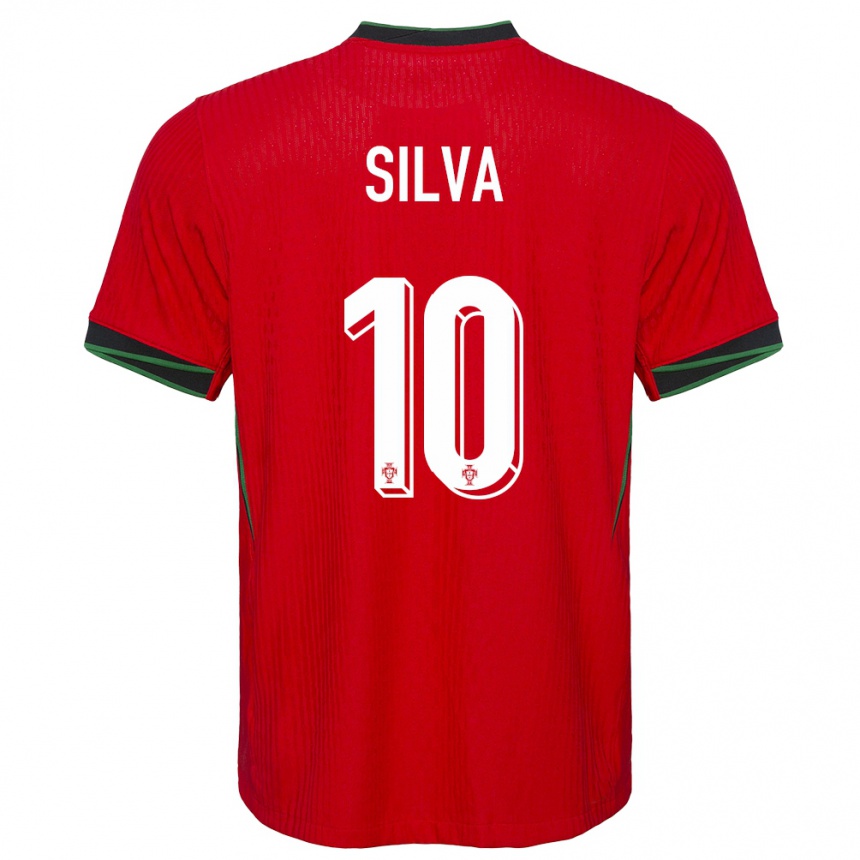 Women Football Portugal Jessica Silva #10 Red Home Jersey 24-26 T-Shirt Nz