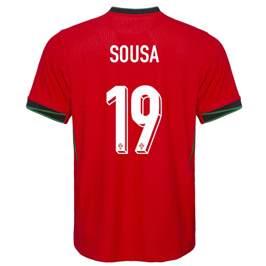 Women Football Portugal Goncalo Sousa #19 Red Home Jersey 24-26 T-Shirt Nz