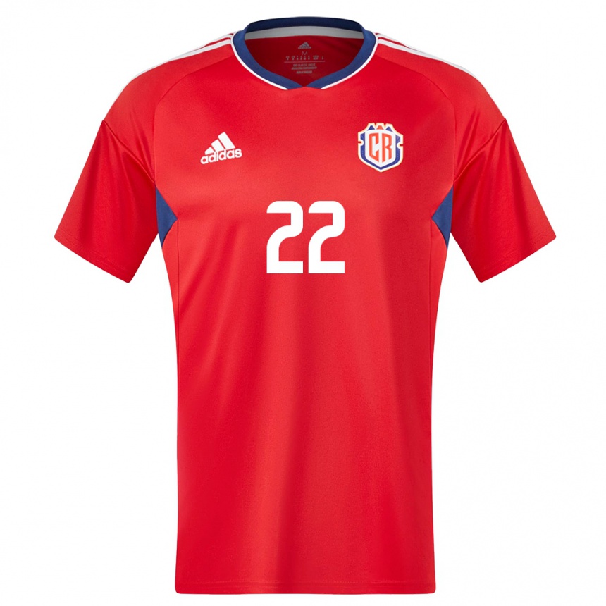 Women Football Costa Rica Carlos Martinez #22 Red Home Jersey 24-26 T-Shirt Nz