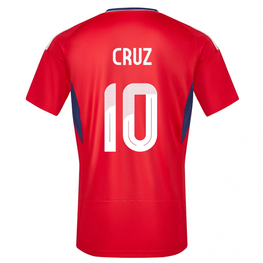 Women Football Costa Rica Shirley Cruz #10 Red Home Jersey 24-26 T-Shirt Nz