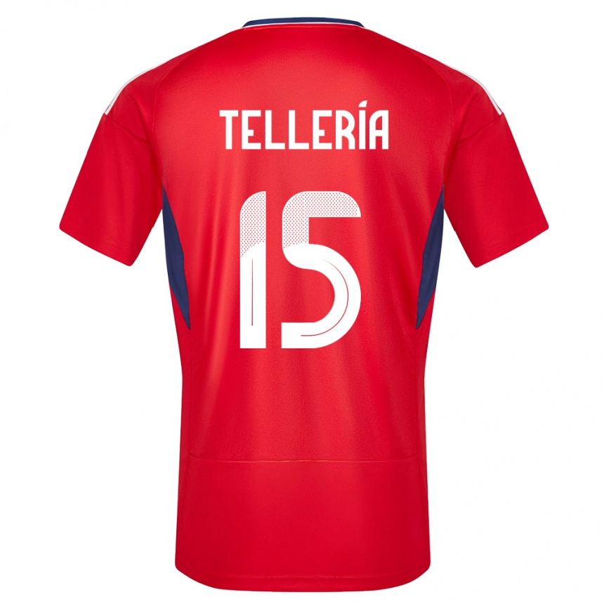 Women Football Costa Rica Jostin Telleria #15 Red Home Jersey 24-26 T-Shirt Nz