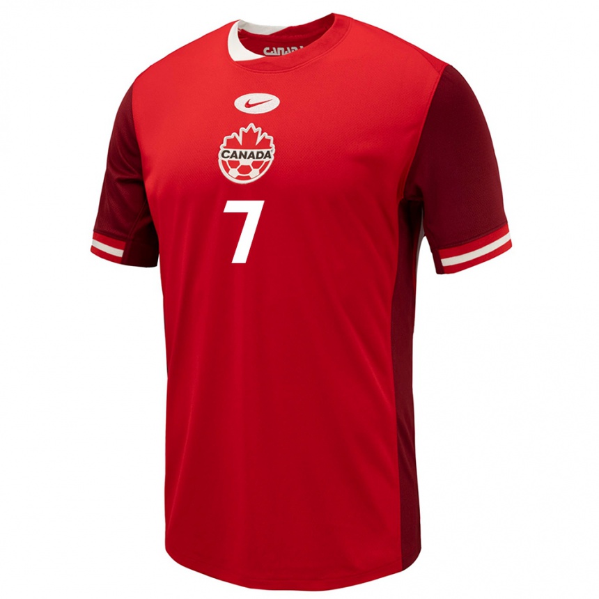 Women Football Canada Taryck Tahid #7 Red Home Jersey 24-26 T-Shirt Nz