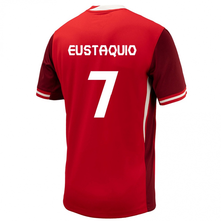 Women Football Canada Stephen Eustaquio #7 Red Home Jersey 24-26 T-Shirt Nz