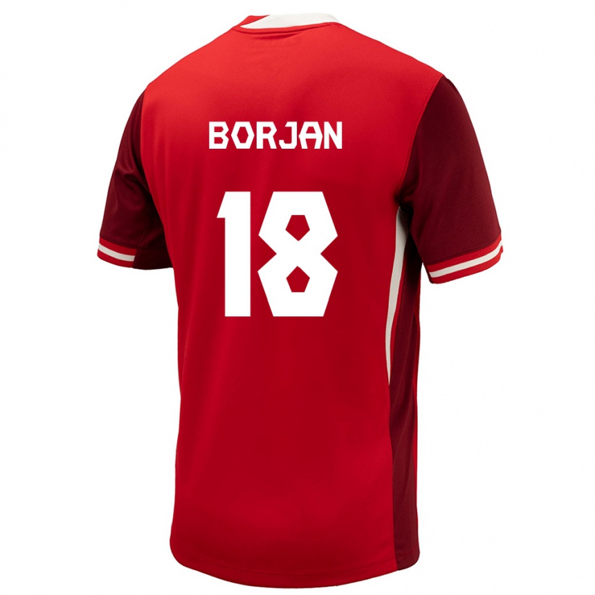 Women Football Canada Milan Borjan #18 Red Home Jersey 24-26 T-Shirt Nz