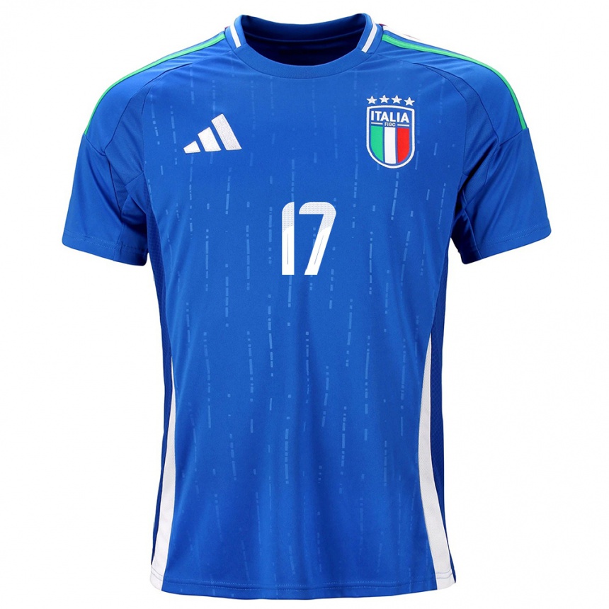 Women Football Italy Lisa Boattin #17 Blue Home Jersey 24-26 T-Shirt Nz