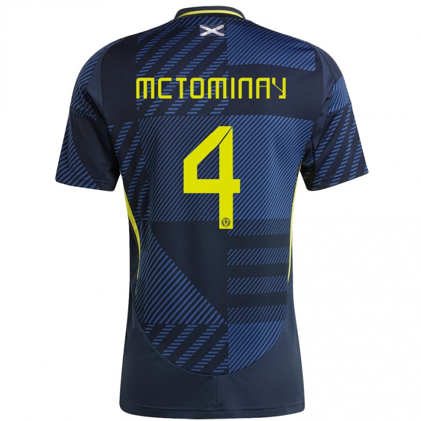 Women Football Scotland Scott Mctominay #4 Dark Blue Home Jersey 24-26 T-Shirt Nz