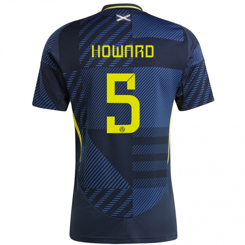 Women Football Scotland Sophie Howard #5 Dark Blue Home Jersey 24-26 T-Shirt Nz