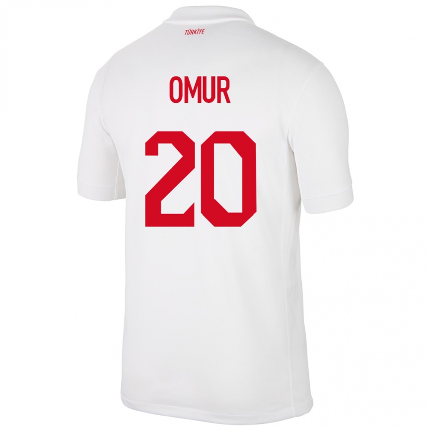 Women Football Turkey Abdülkadir Ömür #20 White Home Jersey 24-26 T-Shirt Nz