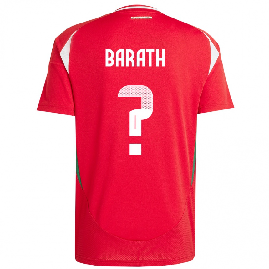 Women Football Hungary Péter Baráth #0 Red Home Jersey 24-26 T-Shirt Nz