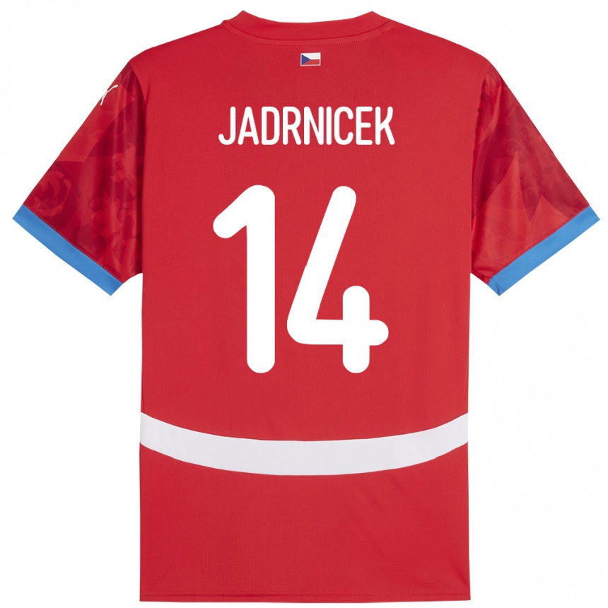 Women Football Czech Republic Nikola Jadrnicek #14 Red Home Jersey 24-26 T-Shirt Nz