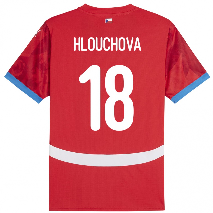 Women Football Czech Republic Radka Hlouchová #18 Red Home Jersey 24-26 T-Shirt Nz