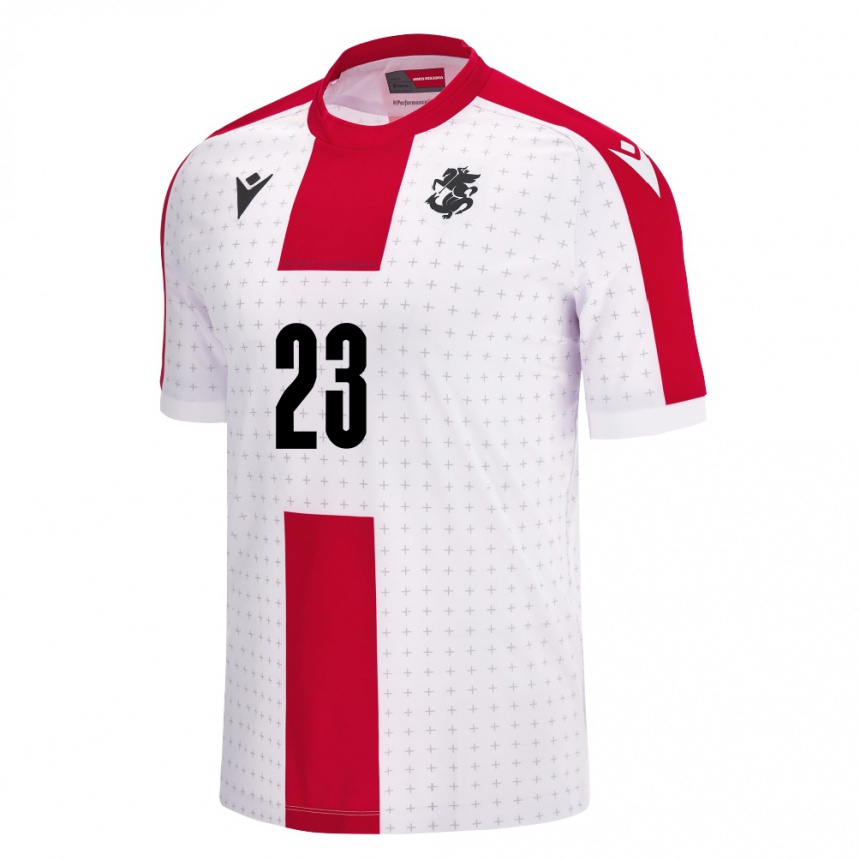 Women Football Georgia Nino Gujabidze #23 White Home Jersey 24-26 T-Shirt Nz