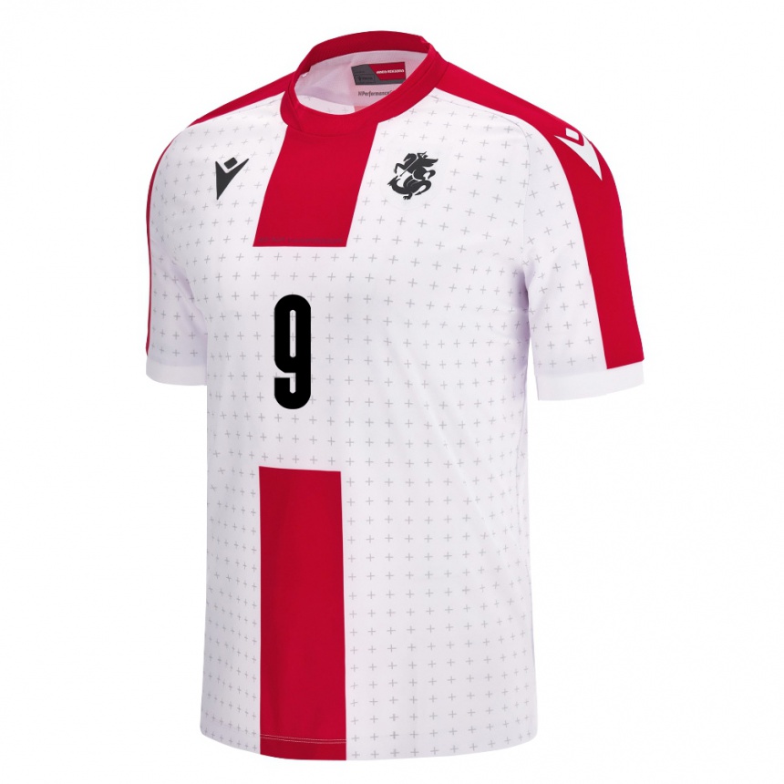 Women Football Georgia Maiko Bebia #9 White Home Jersey 24-26 T-Shirt Nz