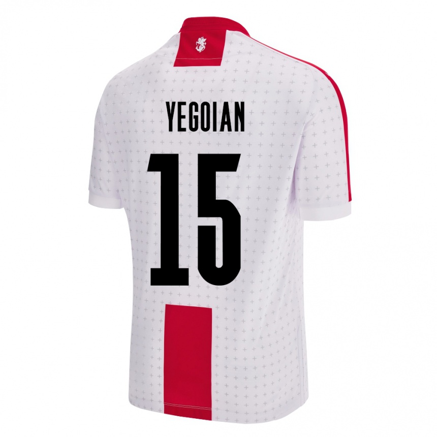 Women Football Georgia Irakli Yegoian #15 White Home Jersey 24-26 T-Shirt Nz