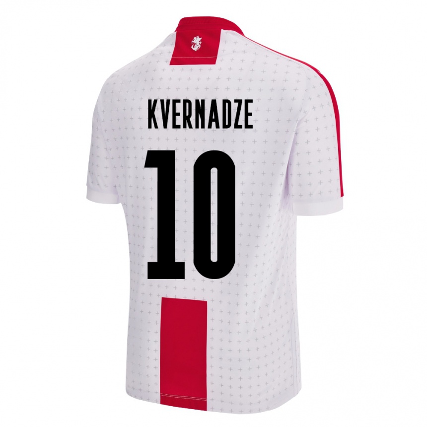 Women Football Georgia Giorgi Kvernadze #10 White Home Jersey 24-26 T-Shirt Nz