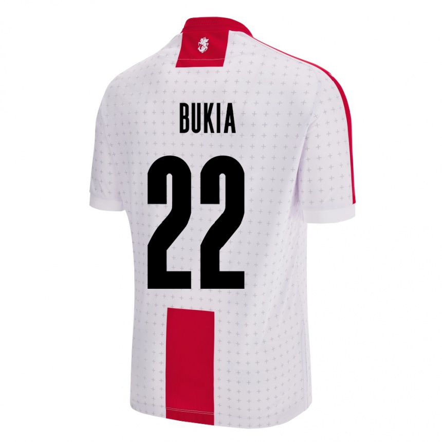 Women Football Georgia Davit Bukia #22 White Home Jersey 24-26 T-Shirt Nz